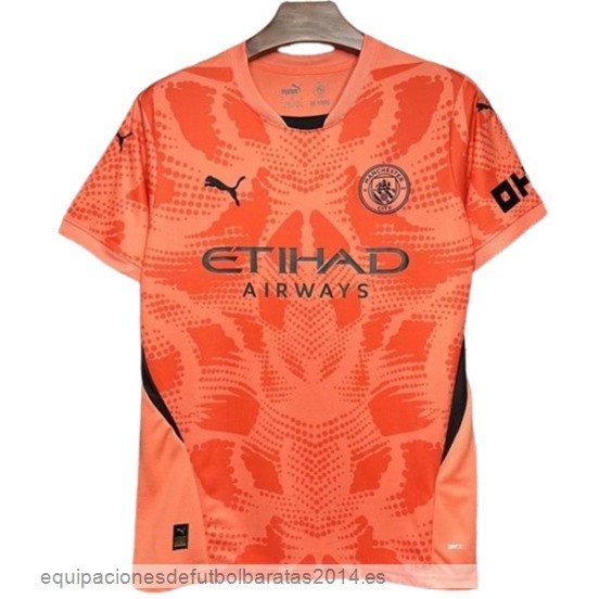 Nuevo Tailandia Portero Camiseta Manchester City 24/25 Naranja Baratas